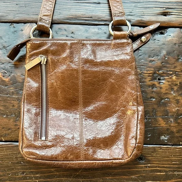 HOBO Brown Leather Crossbody Bag - Picture 1 of 10